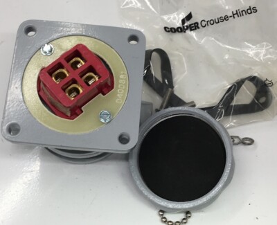 Connecteur électrique Crouse-Hinds CRC3044BC - 30 Ampères, 4 Pôles, 4 Fils - Diamètre 0,39 à 1,375 Pouces