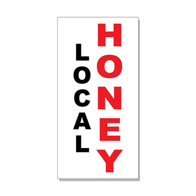 Local Honey Black Red Bar Restaurant  DECAL STICKER Retail Store Sign