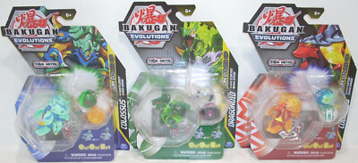 Bakugan Evolutions (LOT OF 3) Colossus Dragonoid NEW Platinum Power True Metal