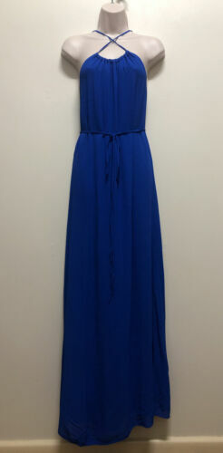 Saba Linen Lila Tiered Dress Navy size L rrp $249 | eBay Australia