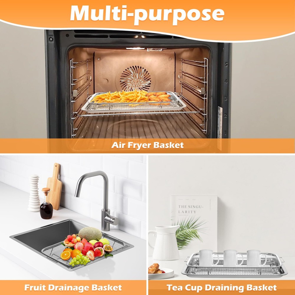 12"x16" Stainless Steel Oven Air Fryer Rack – Fits Most Toaster Ovens