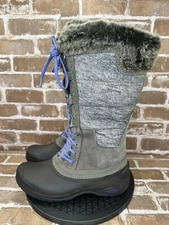 The North Face Shellista II Tall Waterproof Winter Boots Gray Womens Size 9.5