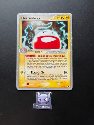 Carte Pokémon Electrode EX 107/112 EX Rouge Feu VF Bloc EX Played - Photo 1/7