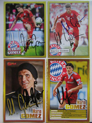 Mario Gomez -- signiert -- 4 kl. BravoSport AK Autogrammkarten Bayern München