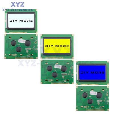 5V 12864 LCD Display Module 128x64 Dots Graphic Matrix Yellow