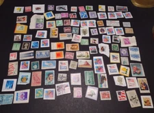 Vintage International Stamp Lot (B1) -Mixed On/Off Paper (US, CANADA, GERMANY +)