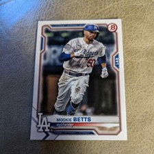 2021 Bowman Paper Base #61 Mookie Betts Los Angeles Dodgers