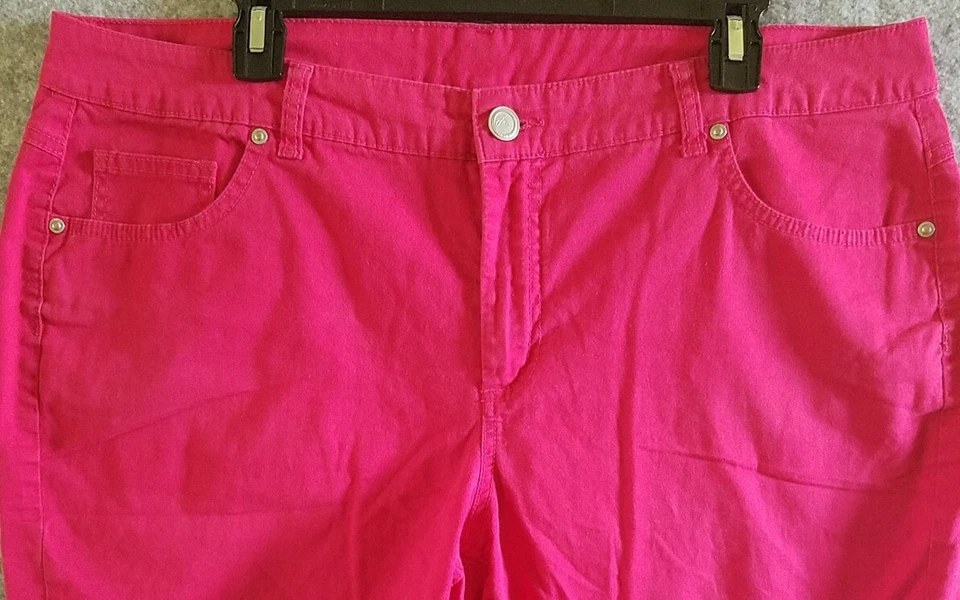 Just My Size JMS Shorts Jeans Women 20W 39×12 Pink Stretch Elastic Casual #723 - Image 3 of 4