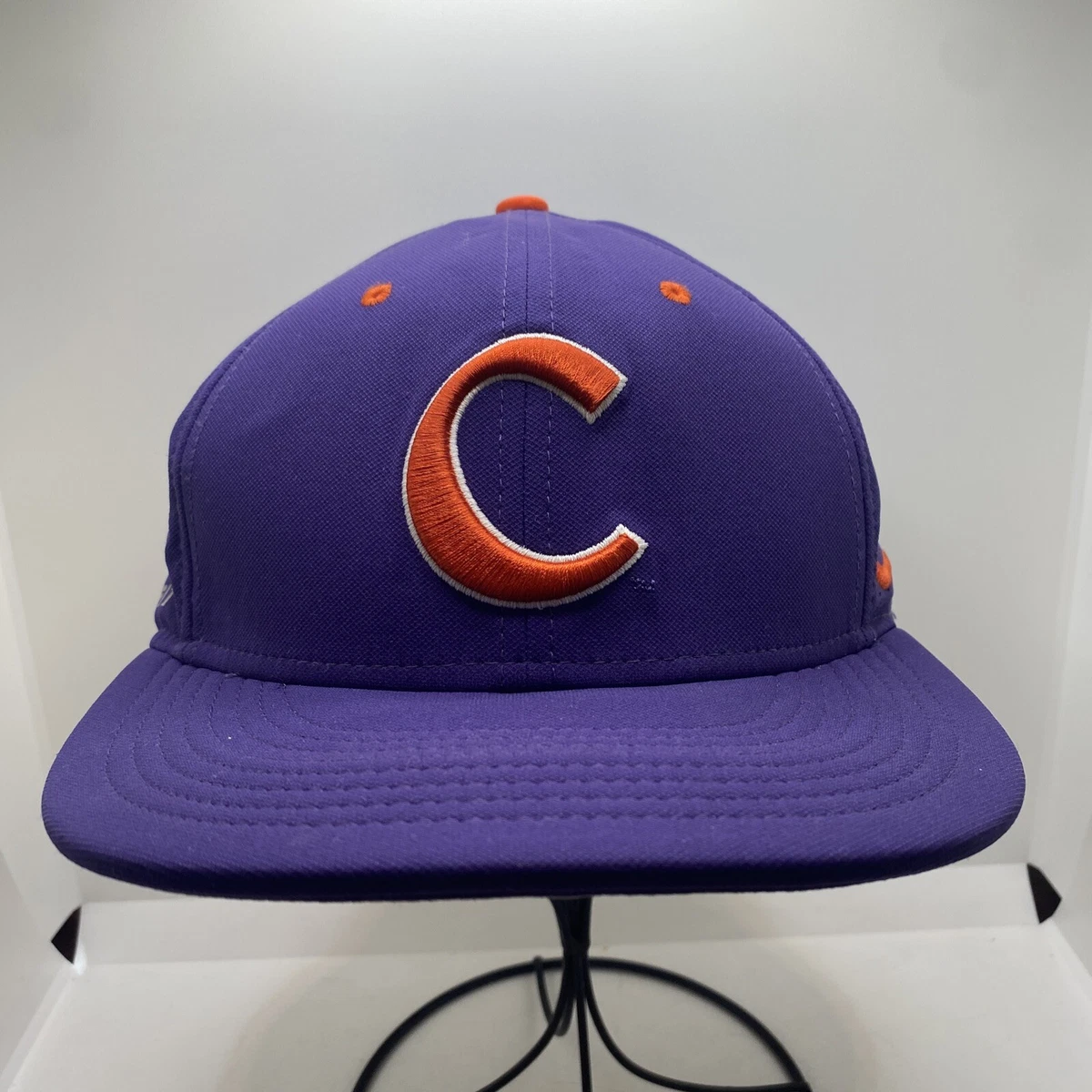 Nike Dri Fit Clemson Tigers fitted baseball cap hat 7 1 2 EUC