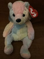 Ty Beanie Babies Mellow The Pastel Tie Dye Bear 2000 