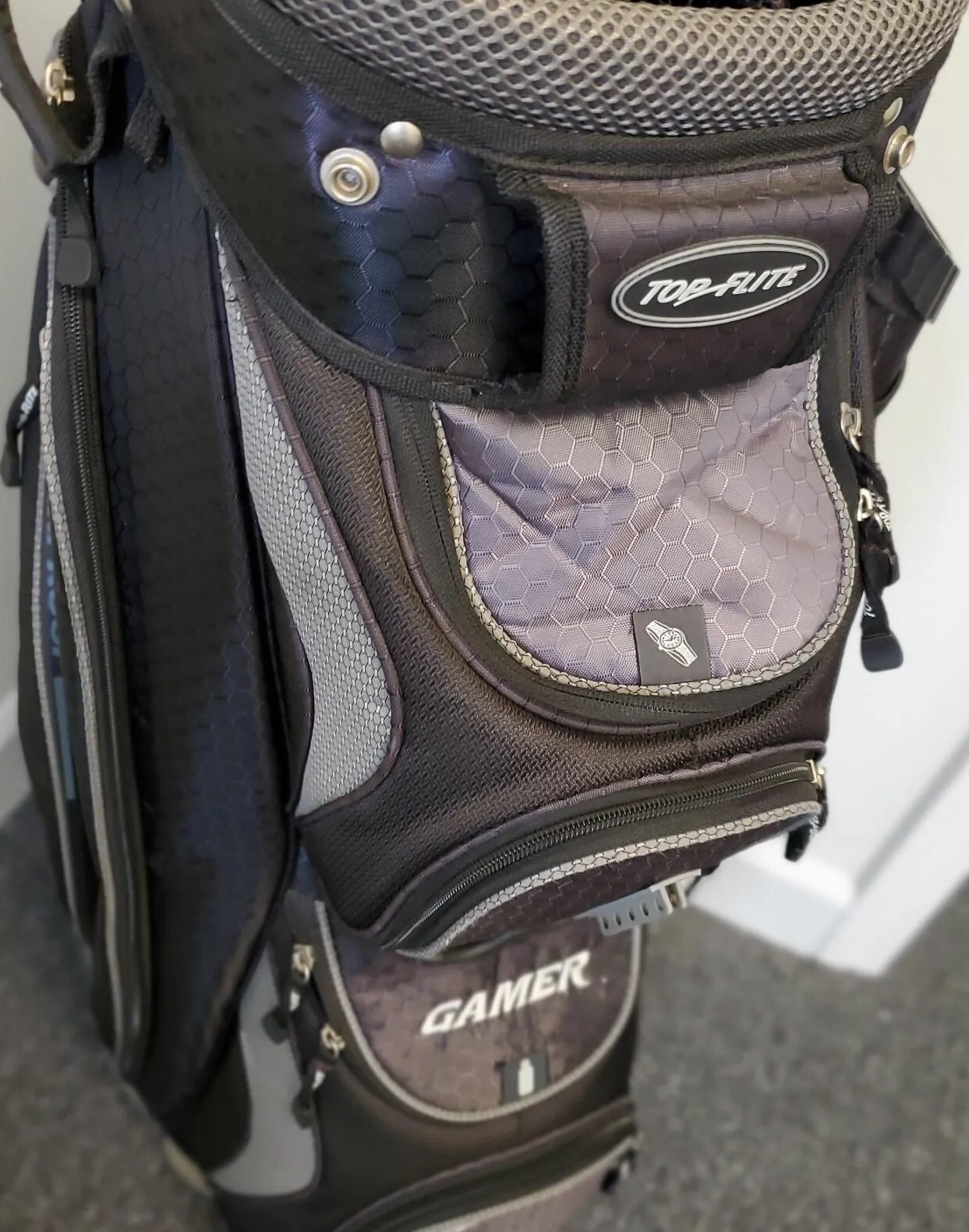 Top Flight Carry XL Golf Bag 14 Divider Black Gray eBay