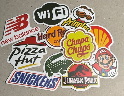 Berühmte Marken, Logos und Figuren KLEINE Vinyl Aufkleber Auswahl - Wählen Sie eine