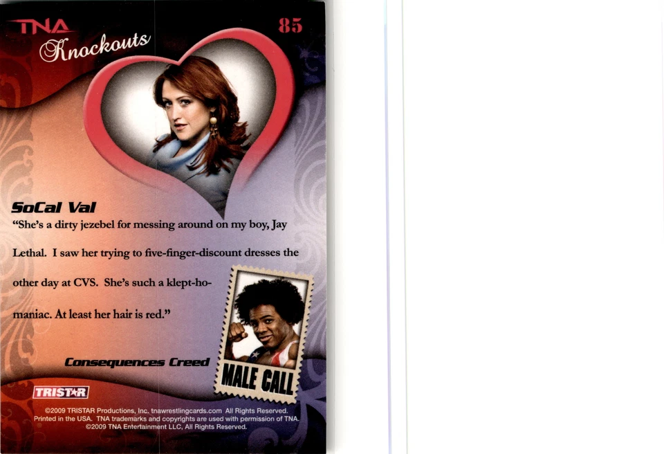 2009 TriStar TNA Knockouts #85 SoCal Val - Image 2 of 2