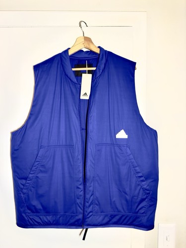 NWT Adidas Men's Puffer Vest Lifestyle Lucid Blue Men's Large HN1931