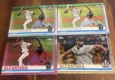 Sandy Alcantara 2019 Topps chrome Refractor, Pink, Base & Topps Gold /2019 4 Lot