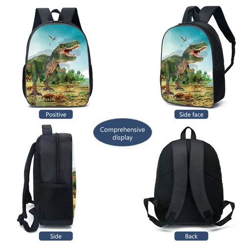Kids Schoolbag 3D Cartoon Dinosaur Boys Backpack Dinosaur Backpack Schoolbag US - Bild 4 von 45