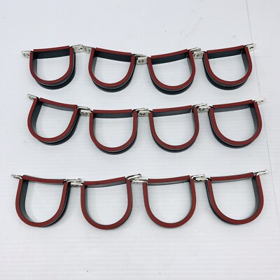 LOT OF 12 JM PRODUCTS 44SC13S28AF, SC SERIES 2'' CUSHIONED SADDLE CLAMP LINE HOSE