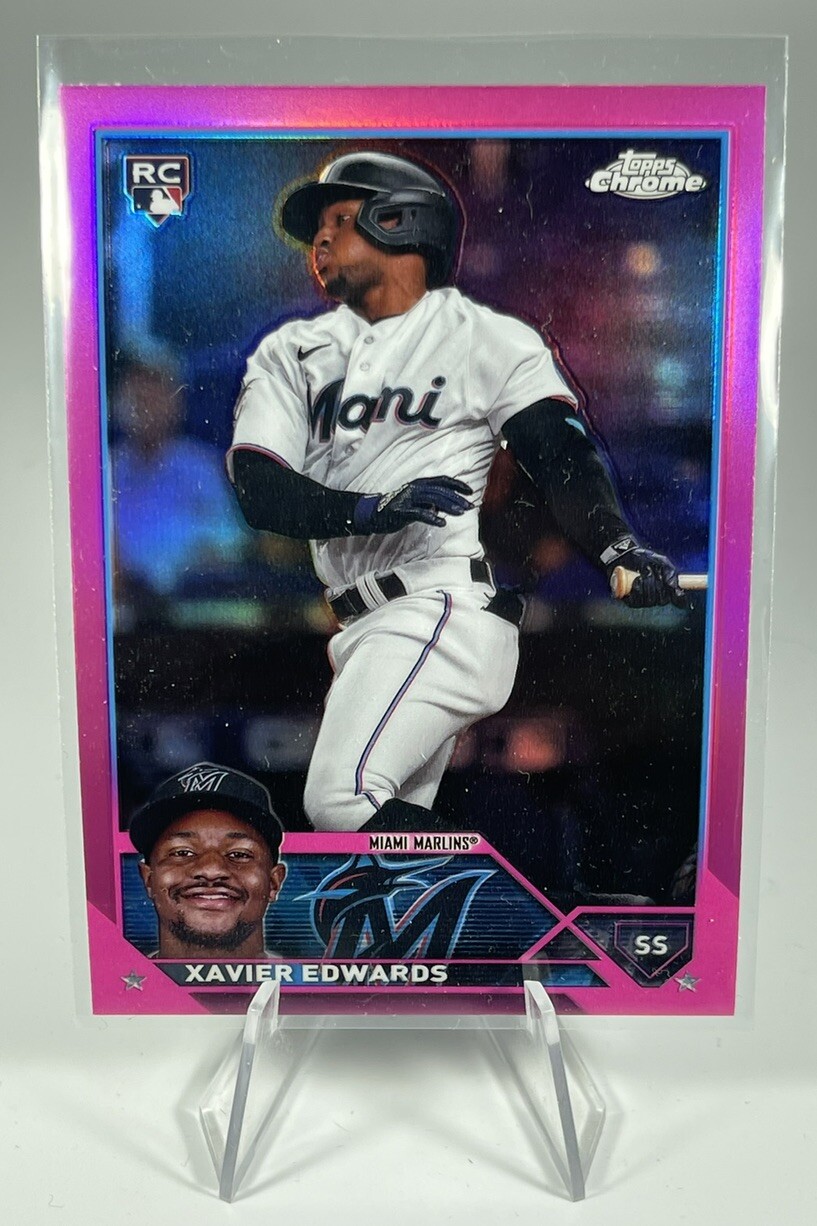 2023 Topps Chrome Update Pink Refractor Xavier Edwards Rookie RC #USC211