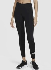 Nike Women's Dri-FIT Black/White One Icon Clash Leggings DD4568- 010 XS