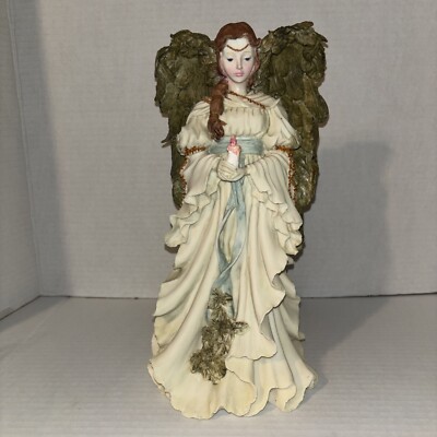 Vintage Angel Holding A Candle Figurine