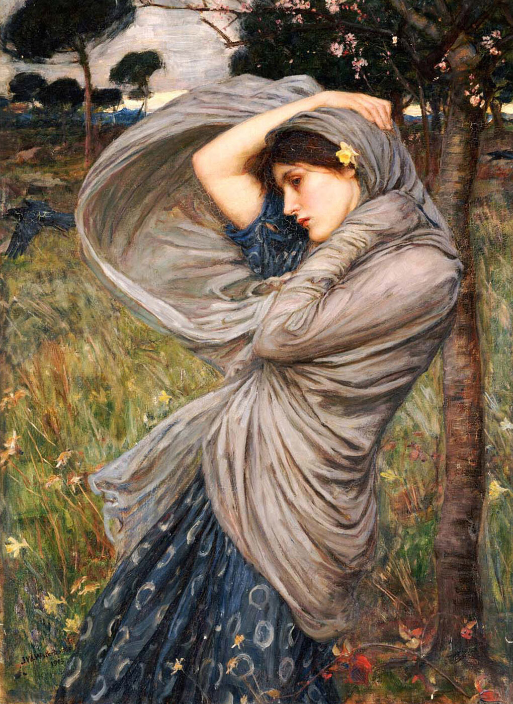 John William Waterhouse Boreas British Victorian Green Religious Artwork