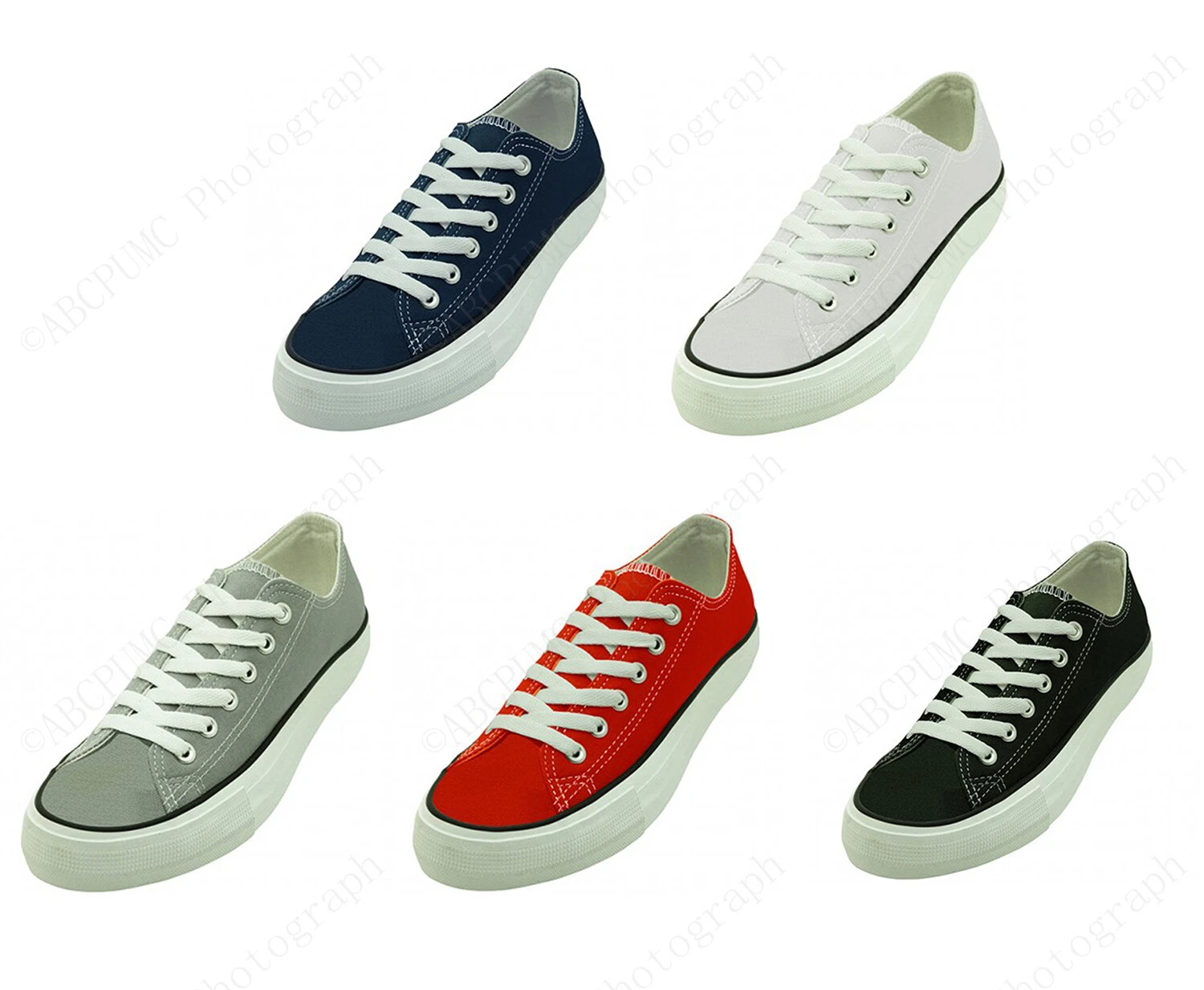 New Men's Canvas Sneakers Classic Lace Up Fashion Casual Shoes Colors, Size:7-13