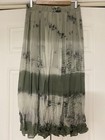 ZARA Green TIE DYE SKIRT Elastic Waist Size M With Slits — photo 1