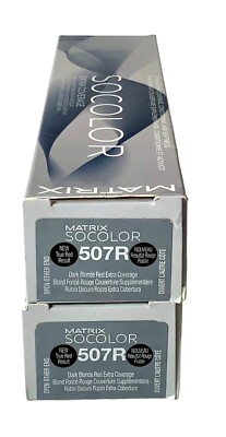 2-Matrix SoColor Extra Coverage Permanent Hair Color 507R Dark Blonde Red