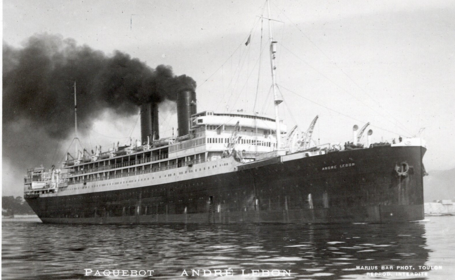 POSTCARDS. "LINER ""ANDRE LEBON"