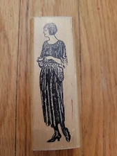 Victorian Woman Stamp Maine Street Stamps