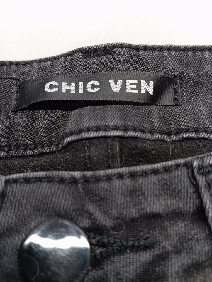 CHIC VEN High Waist Jeans Damen Jeans Gr. DE 38 schwarz Casual-Look - Bild 4 von 4