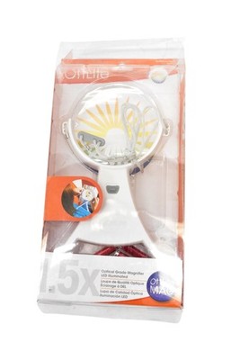 OttLite Handheld Optical Magnifying Glass 4 In 5x LED Portable White MG013HF