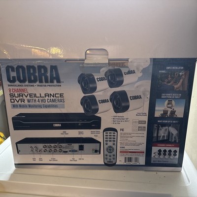 Cobra 63890 8-Channel Security Camera System with 4 HD Cameras for