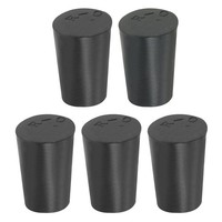 Feste Gummistopfen 0#, 5Er Pack Konische Labordichtung Gummistopfen, Schwarz