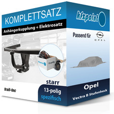 Für Opel Vectra B 95- TRAIL-TEC Anhängerkupplung starr + 13polig E-Satz AHK