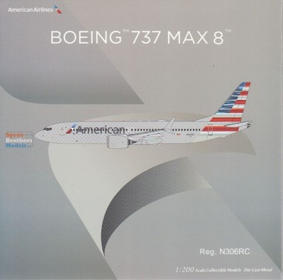 NGM92017 1:200 NG Model American Airlines B737 Max8 Reg #N306RC