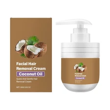 Facial Depilatory Cream, Coconut Hair Remover for Upper Lip and Chin for Women