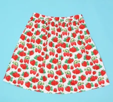 Bea & Dot by ModCloth Skirt Cute Strawberry Red White size XL NWOT - 622