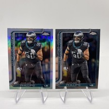 2025 Topps Chrome Football - Silver Refractor Jaelan Phillips Lot (2) Eagles