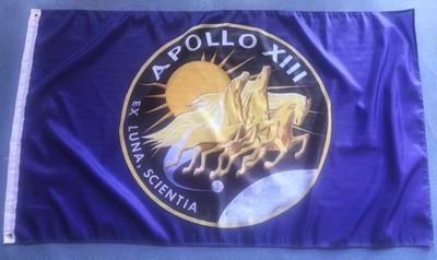 NASA Space Program Apollo XIII 13 Ex Luna Scientia 3x5 ft Single-Sided Flag