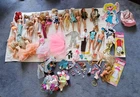 Vtge Barbie Doll Lot of  23 With Many Pieces Of Clothing & accessories 1966-1999