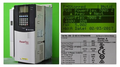 2017 Allen-Bradley 20DD022A0EYNANANE PowerFlex 700S Series A 15HP FRN: 5.002  #3