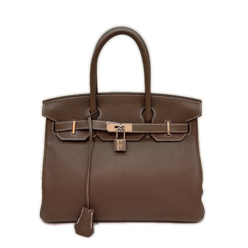 Hermes Birkin 30 Silver Hardware Handbag Etoupe 2020 Women's #DB049