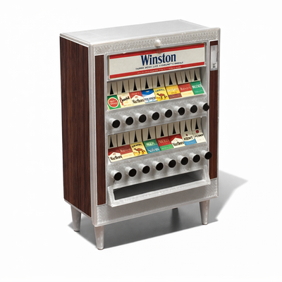 winston cigarette machine co v wells whitehead Vintage Pack -Empty No Warning USA Retro Old Rare Prop Vintage 1980 Winston Cigarettes Advertising