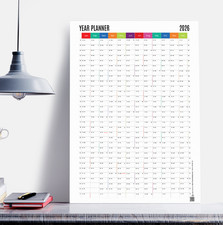 2026 Wall Planner A5-A1 Full Year Calendar Home Office JAN - DEC Wall Chart