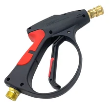 1/4" High Pressure Washer Gun 3000 PSI Car Wash Foam Spray Short Wand +5 Nozzle