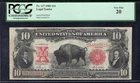 FR. 117 1901 $10 “BISON” LEGAL TENDER UNITED STATES NOTE PCGS VERY FINE-20