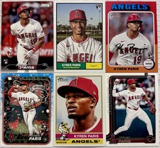 Six Card Karen Paris Lot (RCs !) LA angels