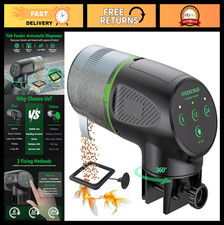 Automatic Fish Feeder with Timer - 200ml Auto Food Dispenser for Aquariums & Pon