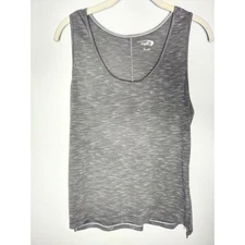 MTA Sports Gray Women Tank Tops Sleeveless with Side Bottom Slit